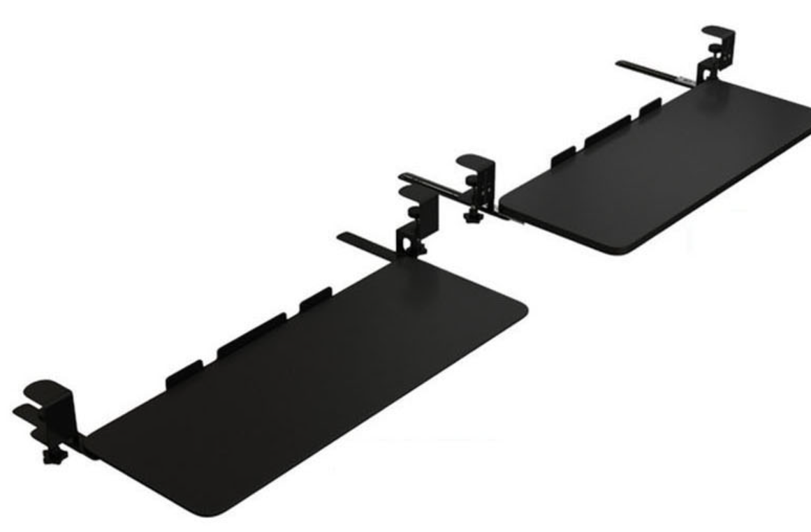 책상 팔걸이 확장 키보드 슬라이딩 거치대 65cm, 화이트, 1개 상세 이미지 1