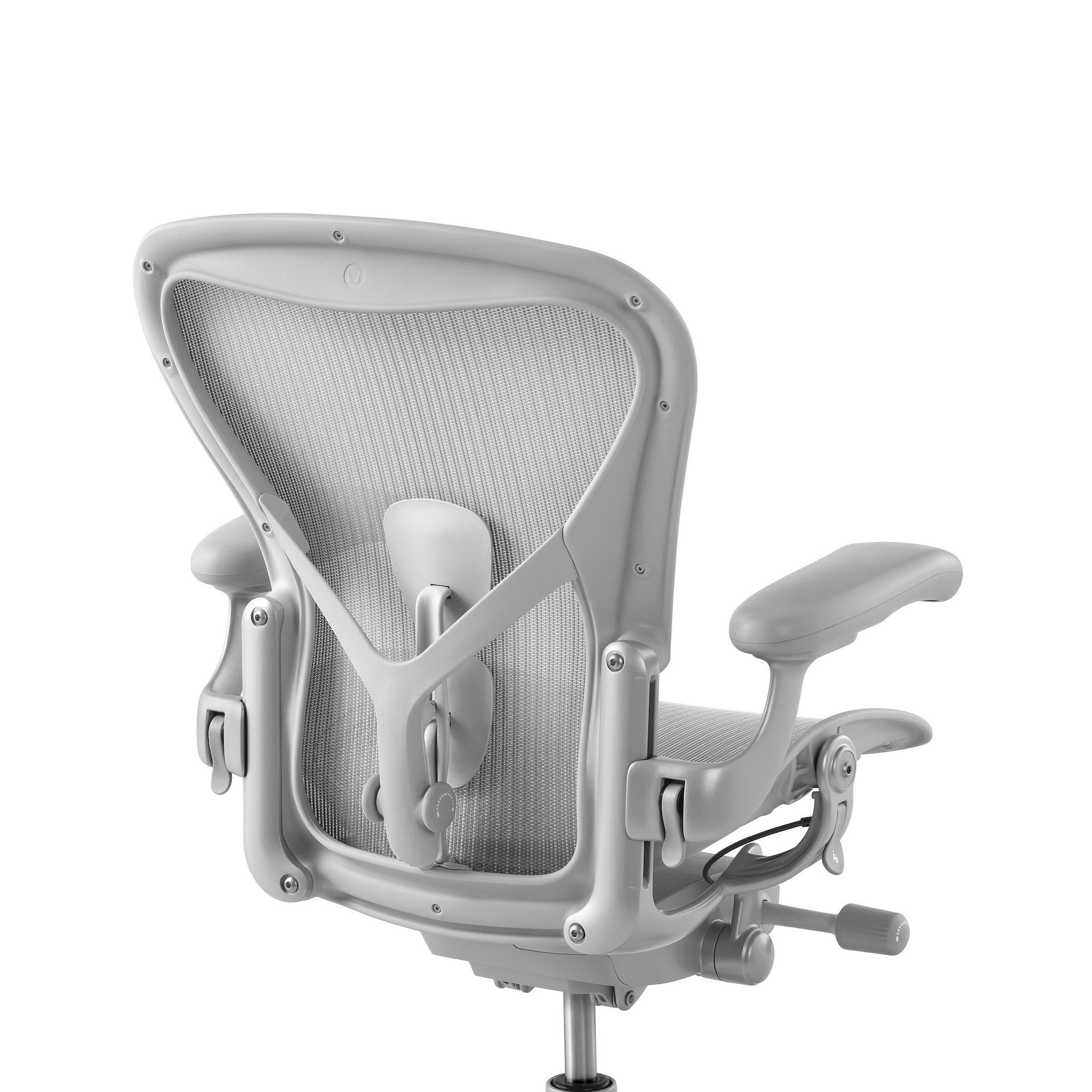 Herman Miller Aeron 2.0 럭셔리 풀 기능 4D 팔걸이 클래식 재진화 2세대 인체공학 의자 컴퓨터 의자, 미네랄 화이트 +A + 4D 팔걸이 + 나일론 풋 상세 이미지 1