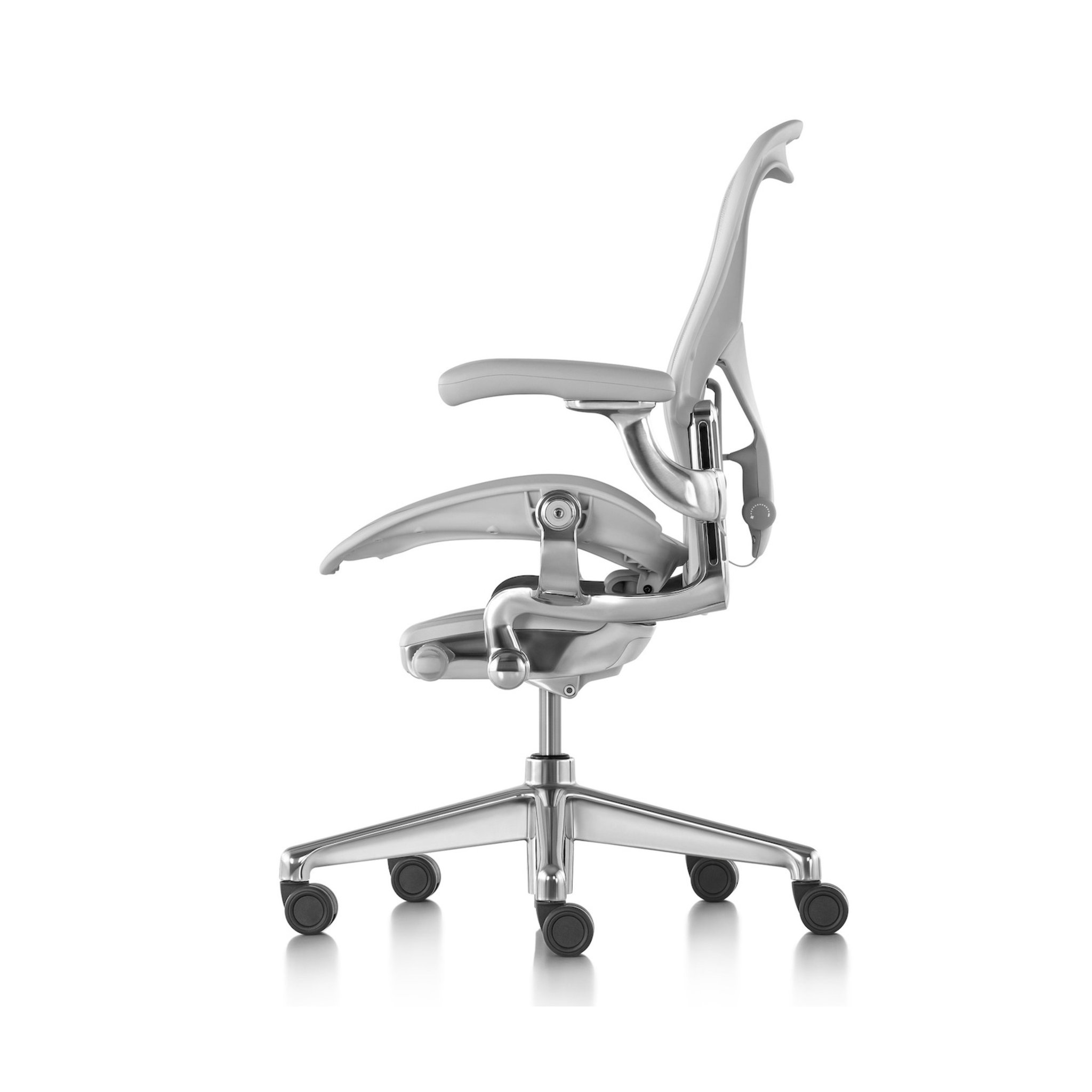 Herman Miller Aeron 2.0 럭셔리 풀 기능 4D 팔걸이 클래식 재진화 2세대 인체공학 의자 컴퓨터 의자, 미네랄 화이트 +A + 4D 팔걸이 + 나일론 풋 상세 이미지 1