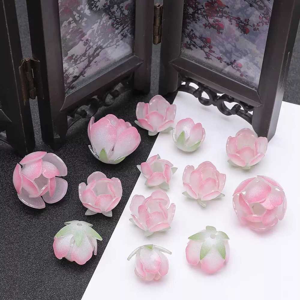 불교 연꽃 포인트 펜던트 액세서리부자재 키링 DIY, S사이즈 약 14x13mm 10개입, 1개 상세 이미지 2