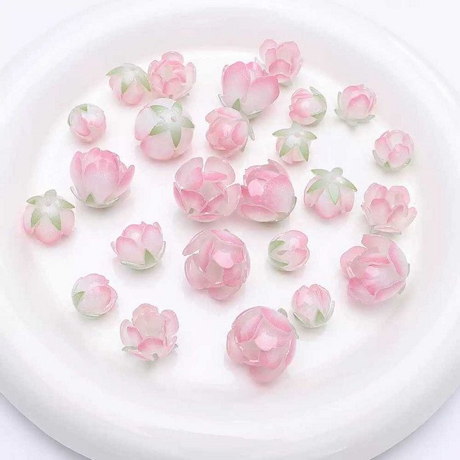 불교 연꽃 포인트 펜던트 액세서리부자재 키링 DIY, S사이즈 약 14x13mm 10개입, 1개