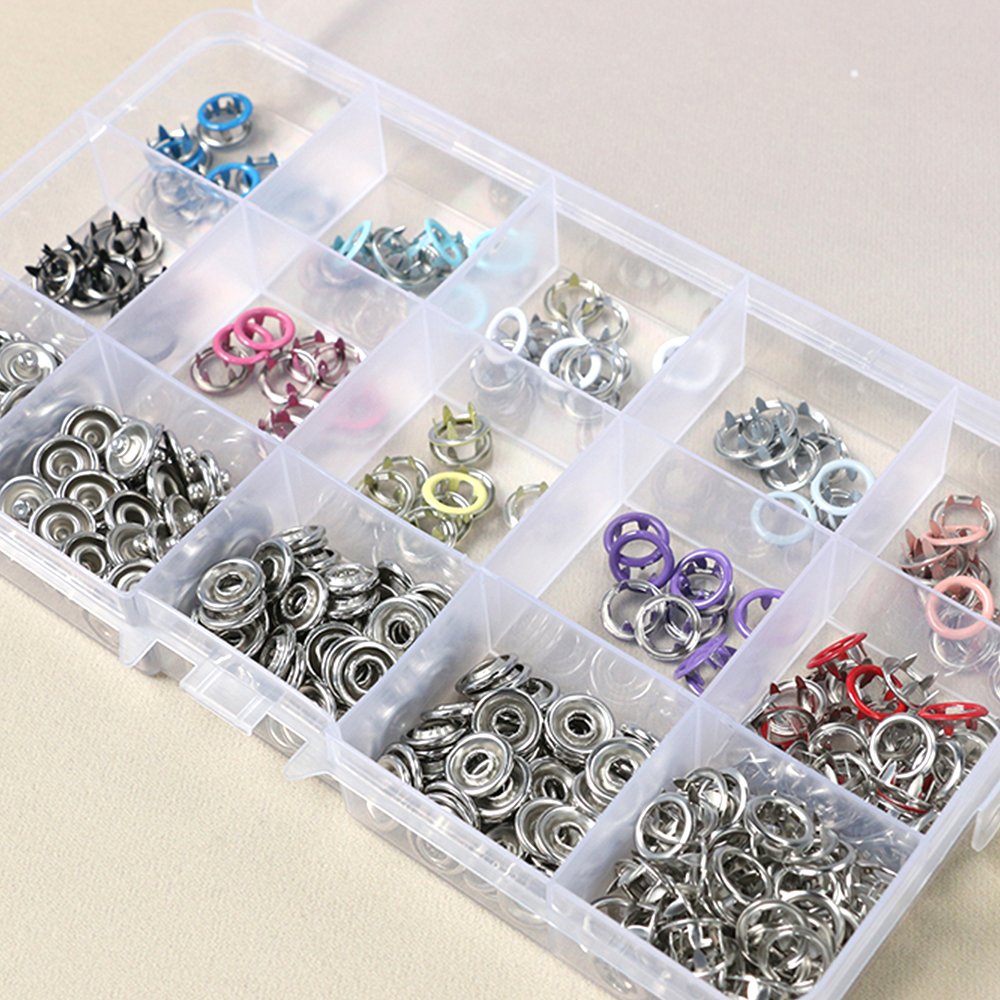 코멧 똑딱이 단추 달기 100p 세트, 혼합색상, 1세트 상세 이미지 1
