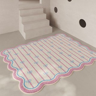 귀여운 리본 자취방 꾸미기 원룸 거실 침실 카펫 매트 러그 카페트 사계절용 극세사 공주방