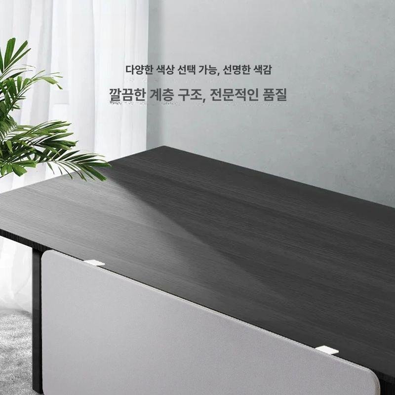 책상하부 가림판 무타공 회사 하부 가림막, 블랙 140cm 폭x40cm 무타공 상세 이미지 2