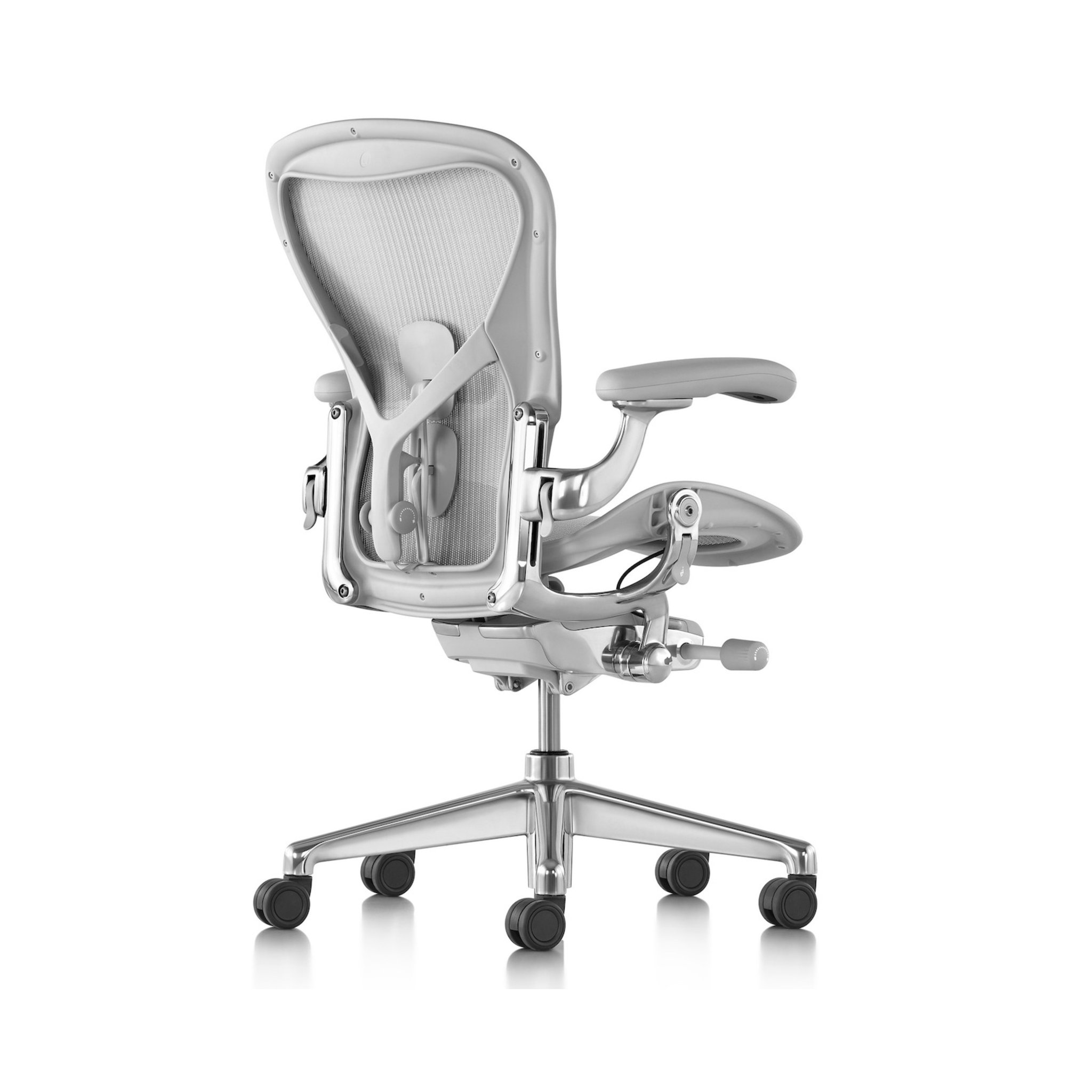 Herman Miller Aeron 2.0 럭셔리 풀 기능 4D 팔걸이 클래식 재진화 2세대 인체공학 의자 컴퓨터 의자, 미네랄 화이트 +A + 4D 팔걸이 + 나일론 풋 상세 이미지 1