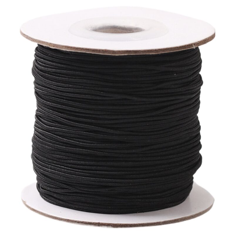 KODACHIEF 비즈 DIY탄력염주끈 1mm x 50m, 블랙, 1개 상세 이미지 1