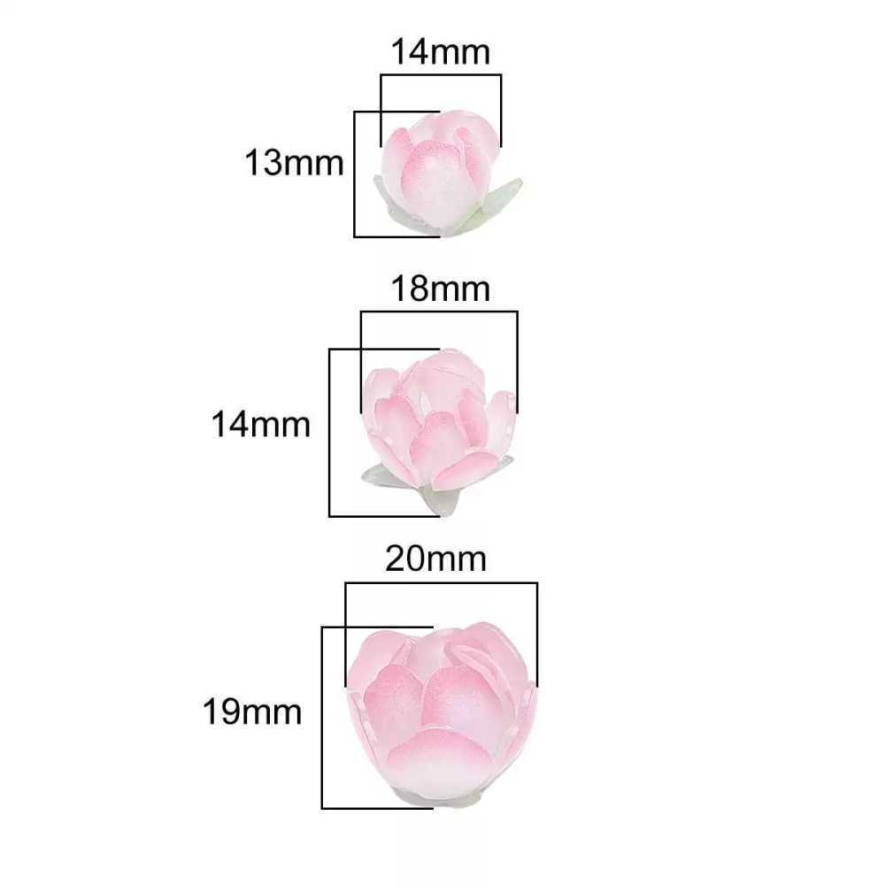 불교 연꽃 포인트 펜던트 액세서리부자재 키링 DIY, S사이즈 약 14x13mm 10개입, 1개 상세 이미지 2