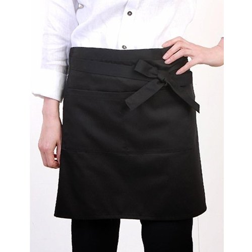 하프 랩 허리 앞치마, 블랙, 1개 상세 이미지 1