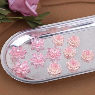 플라워 연꽃 액세서리부자재 불교 키링 스트랩 DIY, A 20x20mm 10개입, 1개