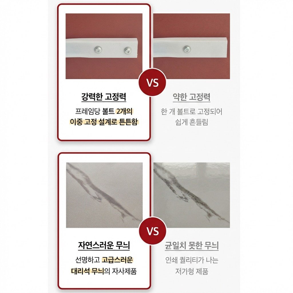 앞날창창 쇼파 침대 사이드 테이블, 화이트 대리석할인 상세 이미지 1