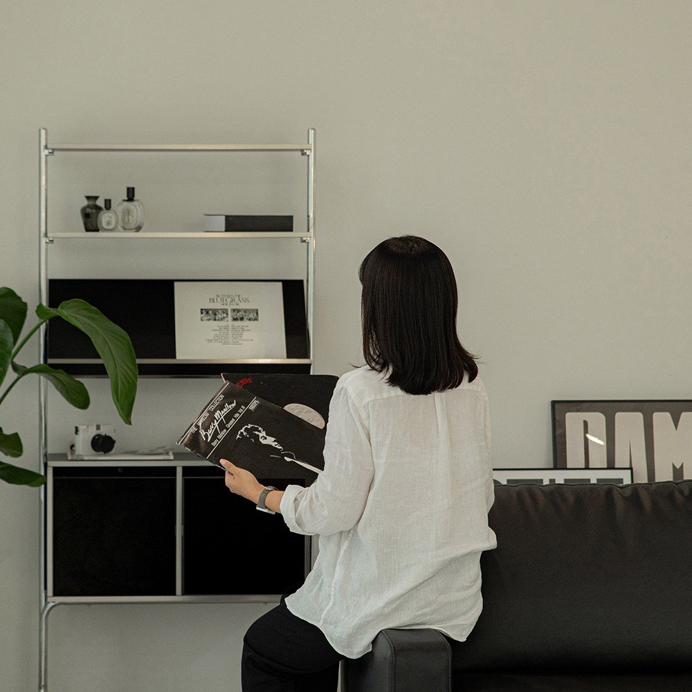 고트 수납장 4단 벽선반장 월 캐비닛 인테리어 장식장, 블랙할인 상세 이미지 2