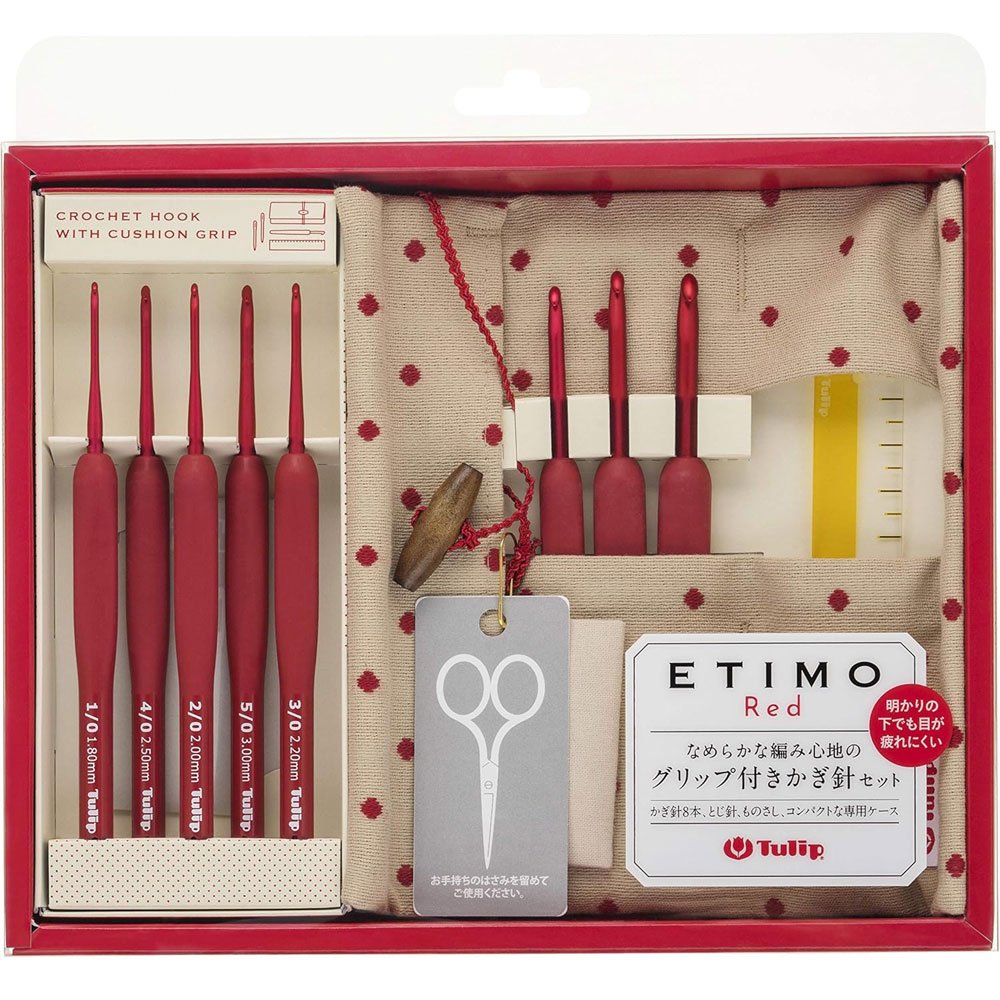 튤립 ETIMO 에티모 레드 뜨개질 코바늘 세트 TED-001, 1개 상세 이미지 1