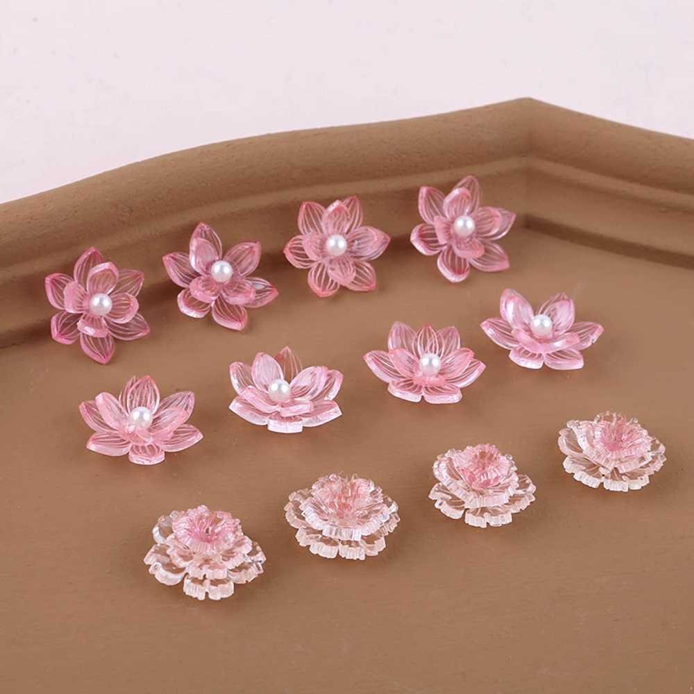 플라워 연꽃 액세서리부자재 불교 키링 스트랩 DIY, A 20x20mm 10개입, 1개 상세 이미지 2