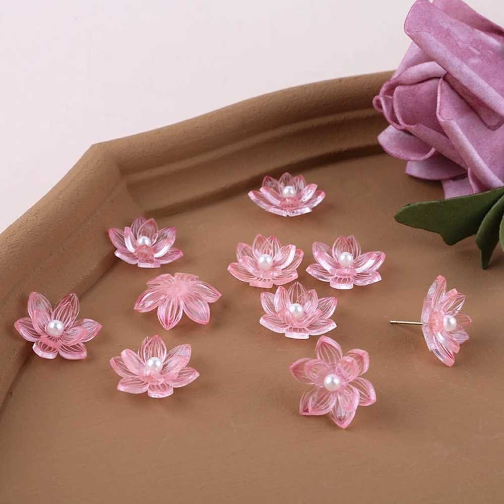 플라워 연꽃 액세서리부자재 불교 키링 스트랩 DIY, A 20x20mm 10개입, 1개 상세 이미지 1