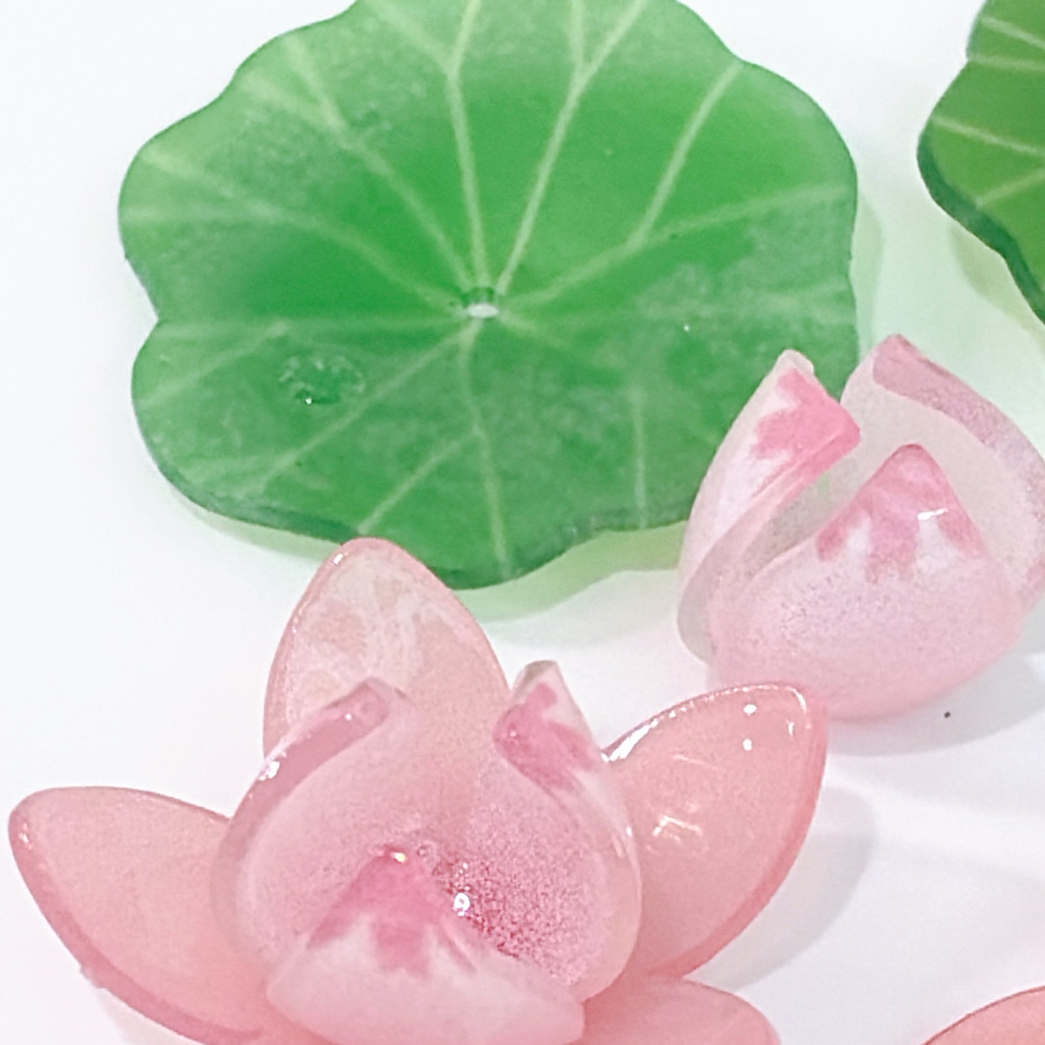 연꽃 연잎 비즈 불교 키링 악세사리 염주 팔찌 공예 만들기 DIY 부자재 재료, 연잎 소 상세 이미지 1